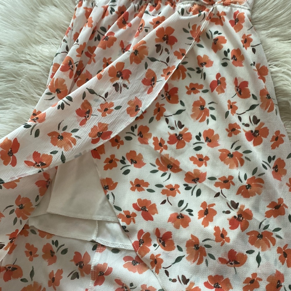 🍊COLD SHOULDER RUFFLE FLORAL DRESS 🥕 - Picture 4 of 5